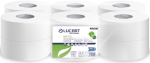 812350 WHITE 2 PLY MINI JUMBO TOILET ROLL 150M 80MM CORE